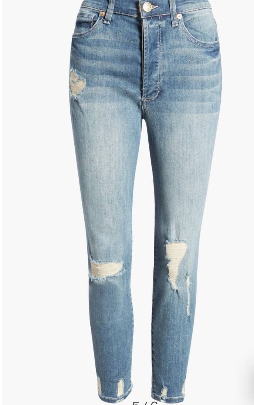 STS Blue Christy Tapered Crop High Rise Distressed Jeans - 29